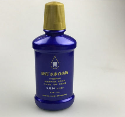 Blue 350ml Plastic Mouthwash Bottle HDPE Mouth Rinse Bottle